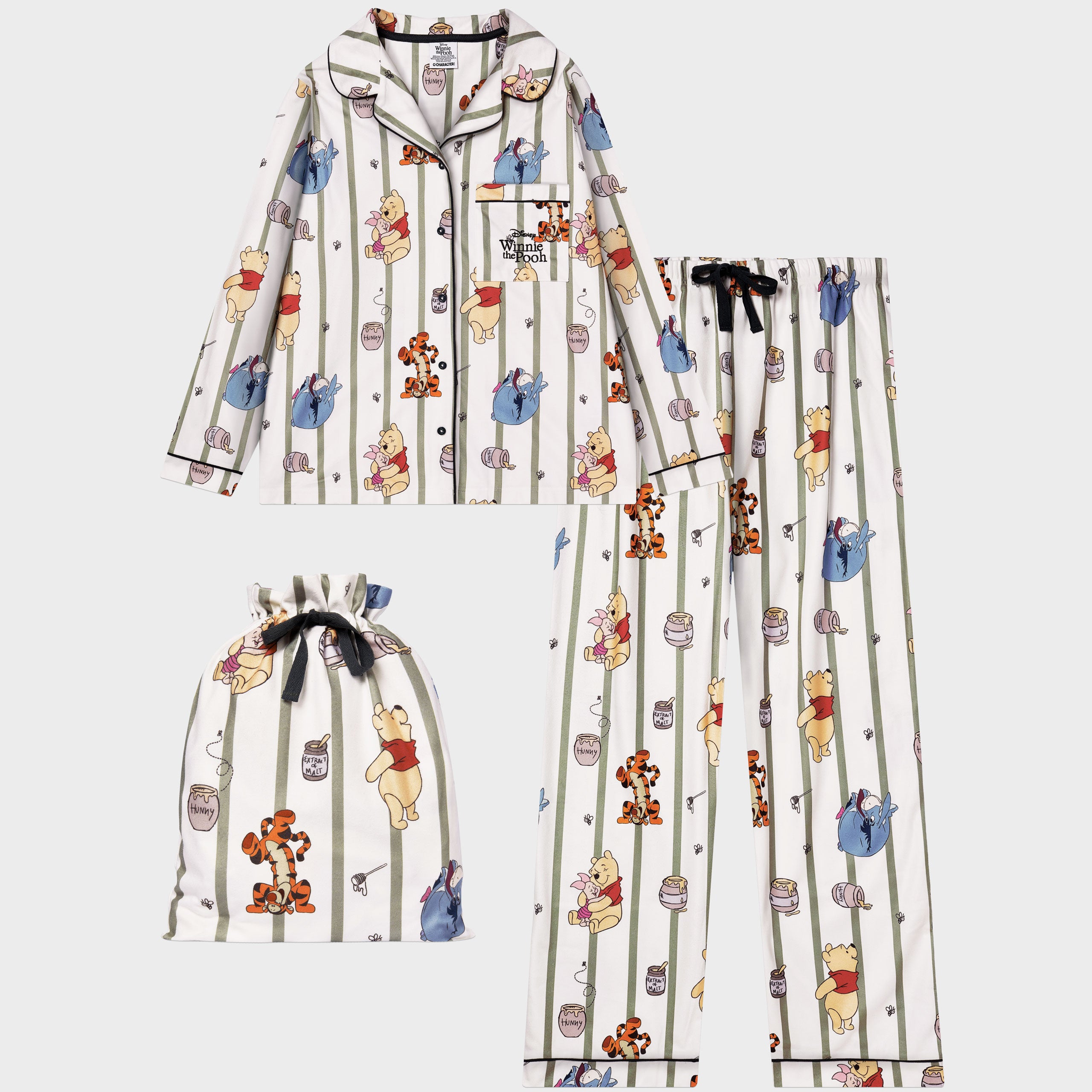 Disney Winnie The Pooh Womens Fleece Pyjamas