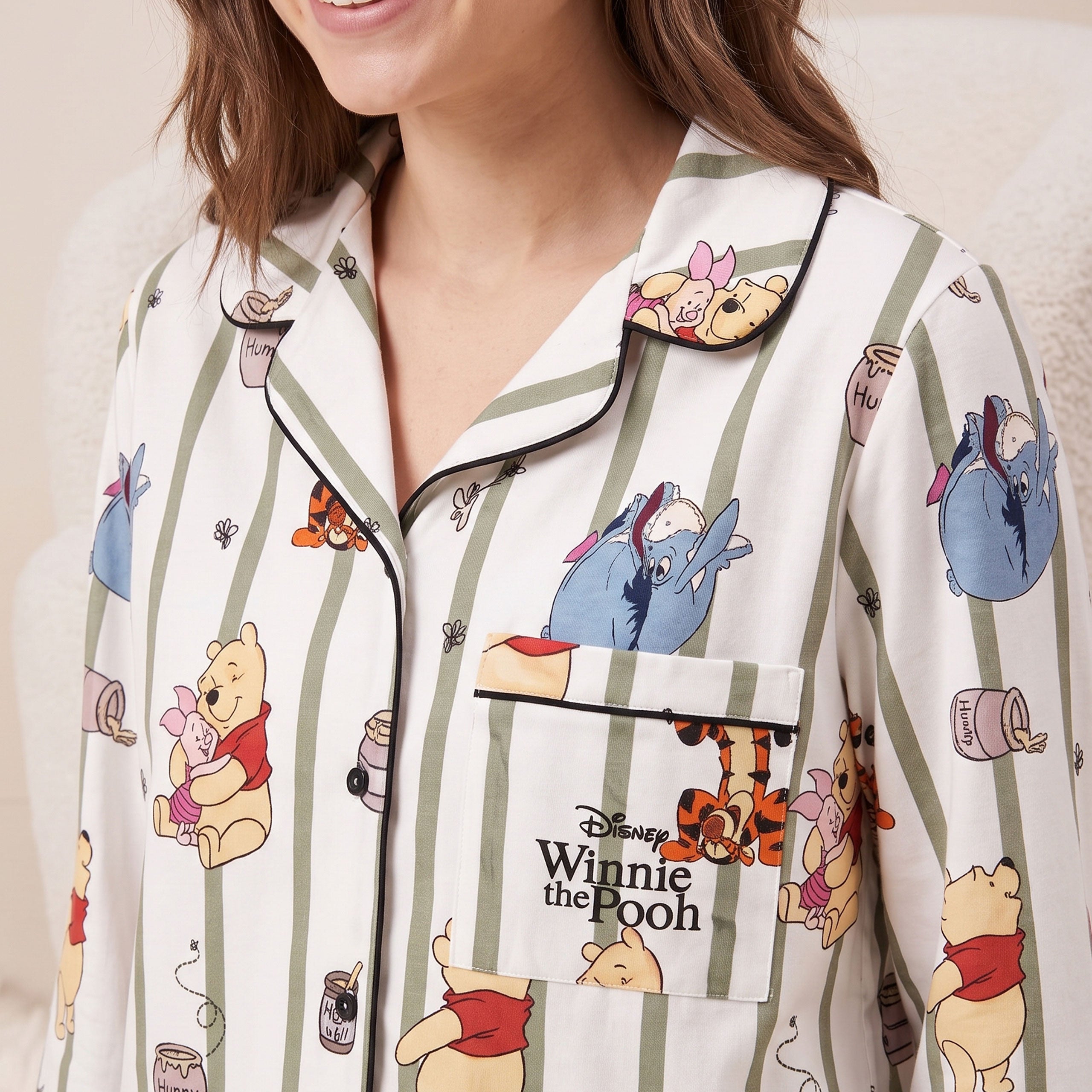 Disney Winnie The Pooh Womens Fleece Pyjamas