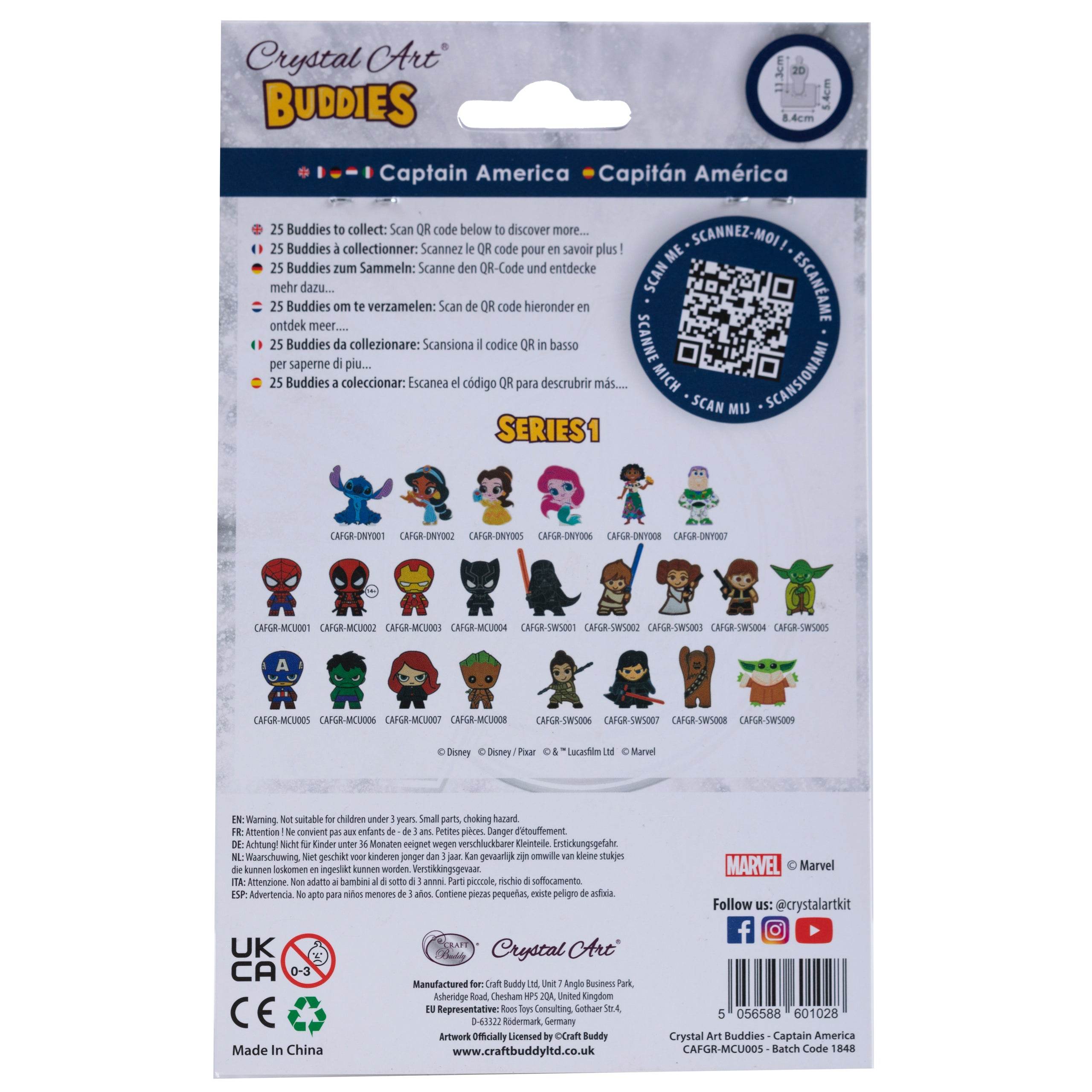 Captain America Marvel Crystal Art Buddy - Character.com