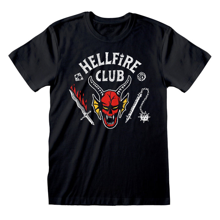 Stranger Things Flaming Logo Black Hoodie - Officially Licensed Men's & Women's Pullover (Medium)