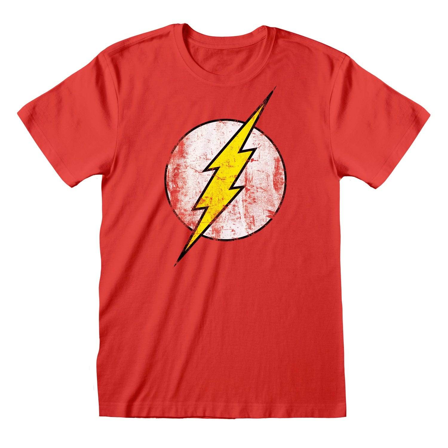DC Comics The Flash Distressed Logo Adults T-Shirt - Character.com