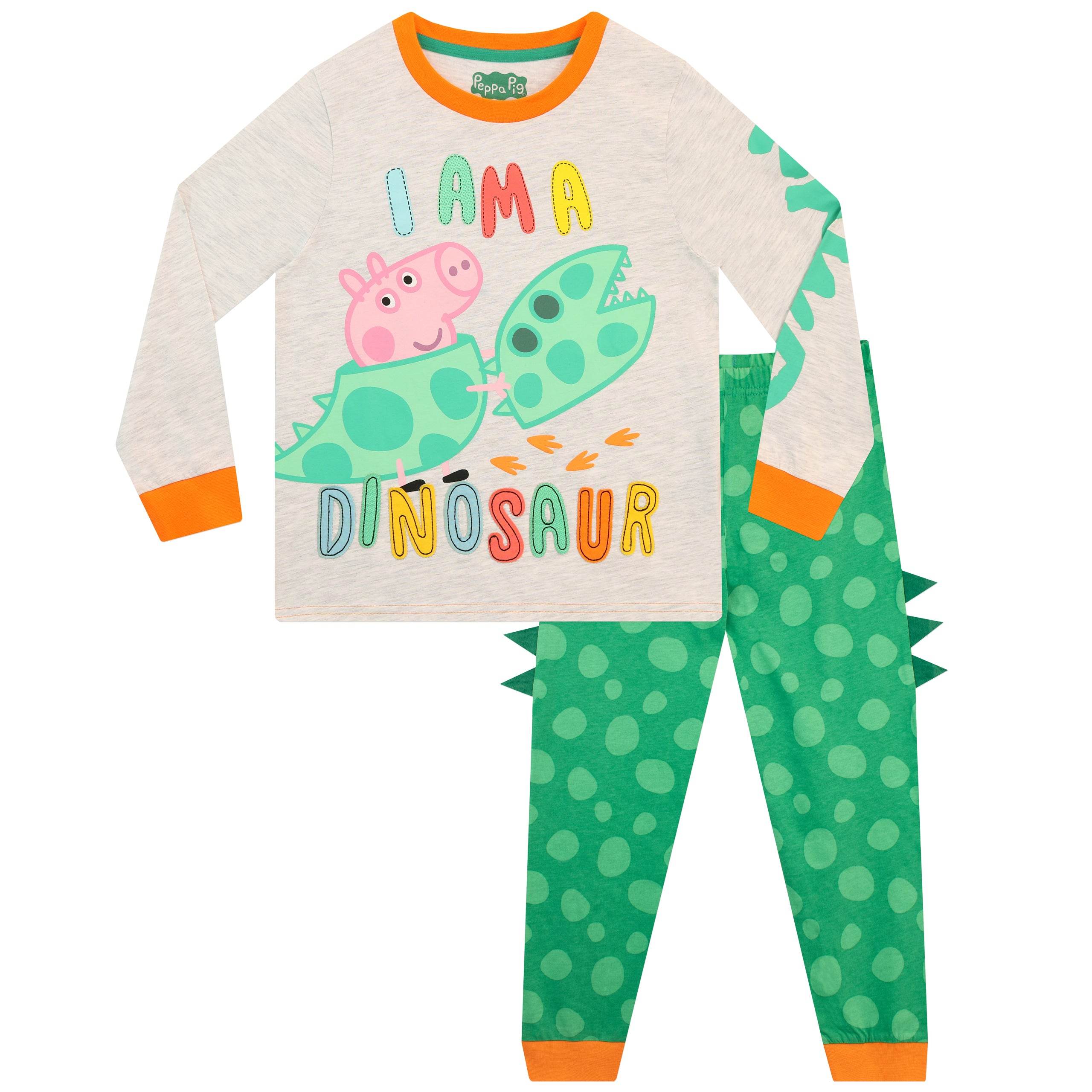 Pyjama Court George Pig Dinosaure - Officiel Peppa Pig, Taille 18-24 Mois à 6-7 Ans, Coton Confortable Peppa Pig Officiel Pyjama Court George Pig Dinosaure - Officiel Peppa Pig, Taille 18-24 Mois à 6-7 Ans, Coton Confortable Peppa Pig Officiel