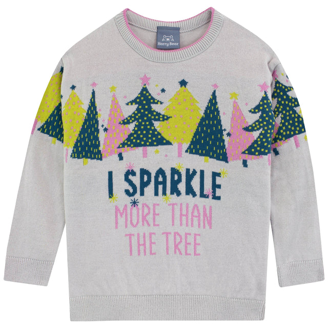 Harry Bear Girls Christmas Jumper - Tree - Character.com