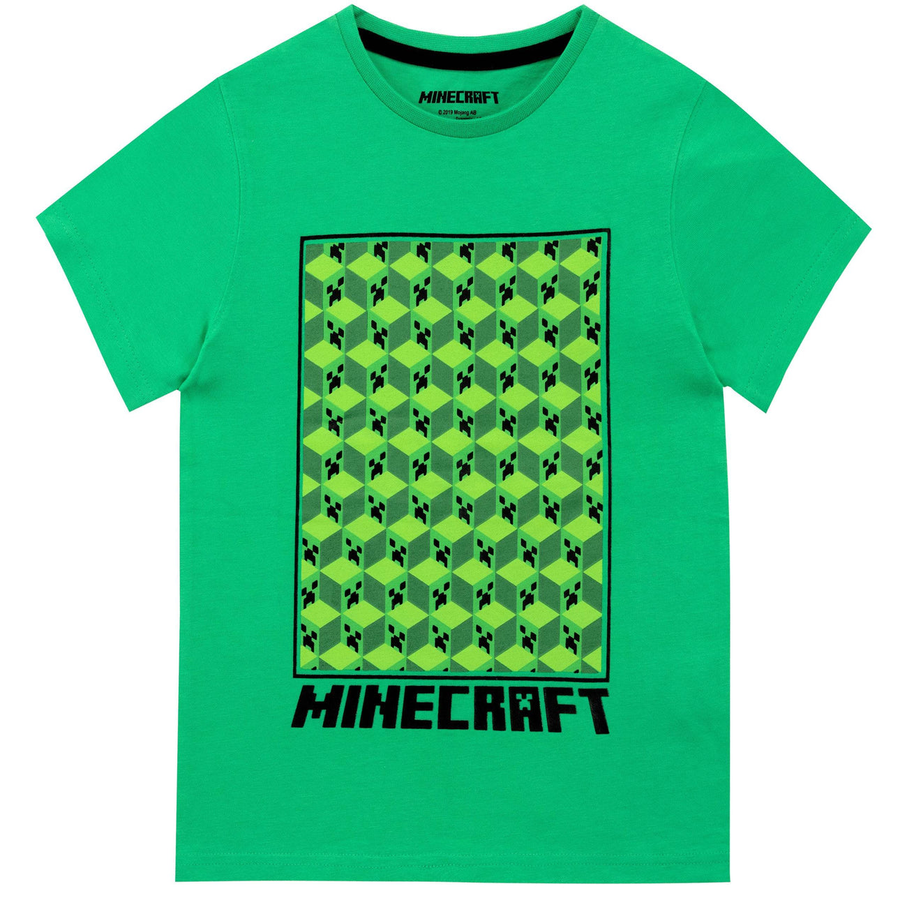 T-shirt Garçon Minecraft 100% Coton - Taille 11-12 Ans - Noir Avec Logo - Neuf Avec étiquette