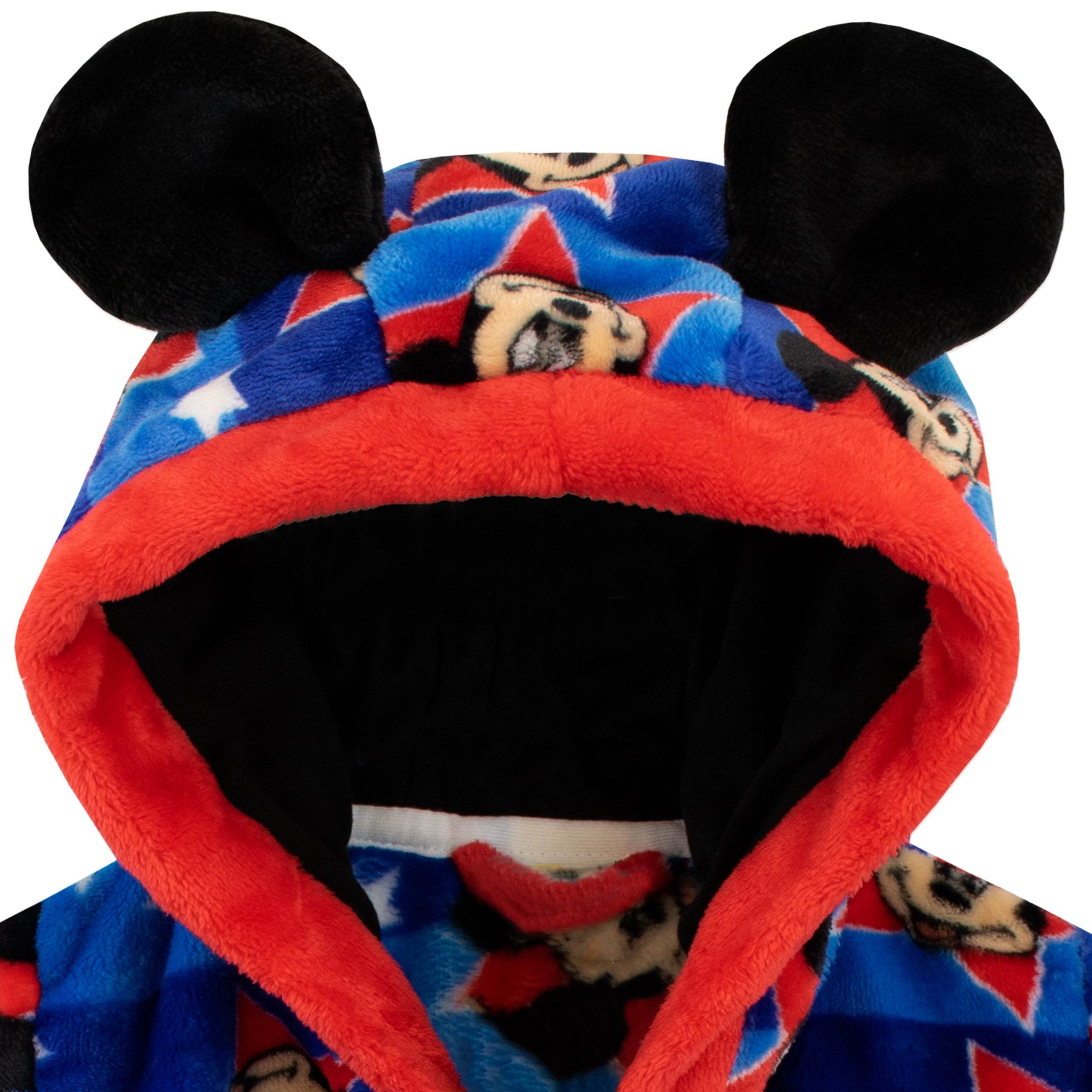 Mickey Mouse Boys Dressing Gown | Super Soft Fleece | Disney Robe 3D Ears Character.com Mickey Mouse Boys Dressing Gown | Super Soft Fleece | Disney Robe 3D Ears Character.com