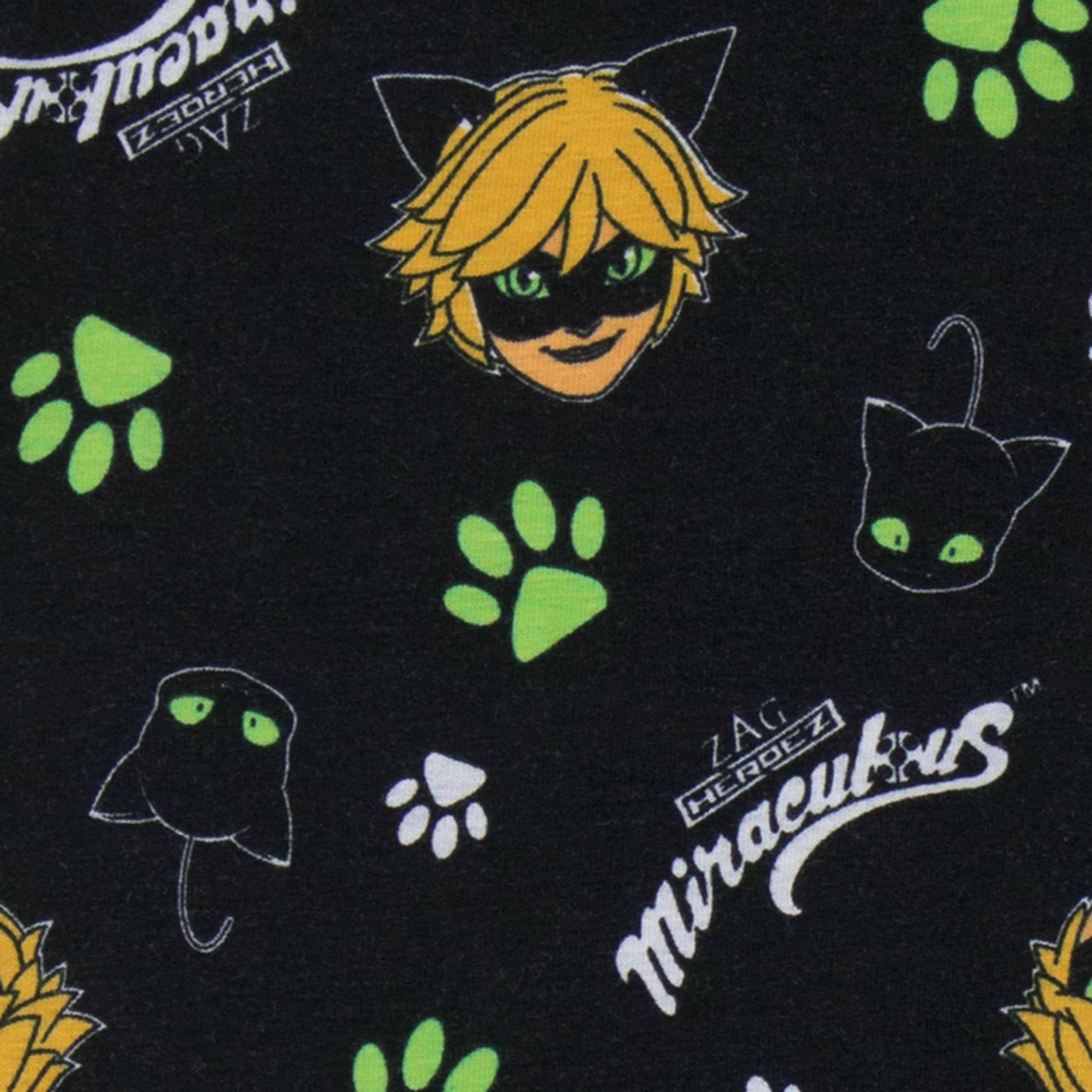 Miraculous Cat Noir Girls Pyjamas Kids Miraculous PJs Green
