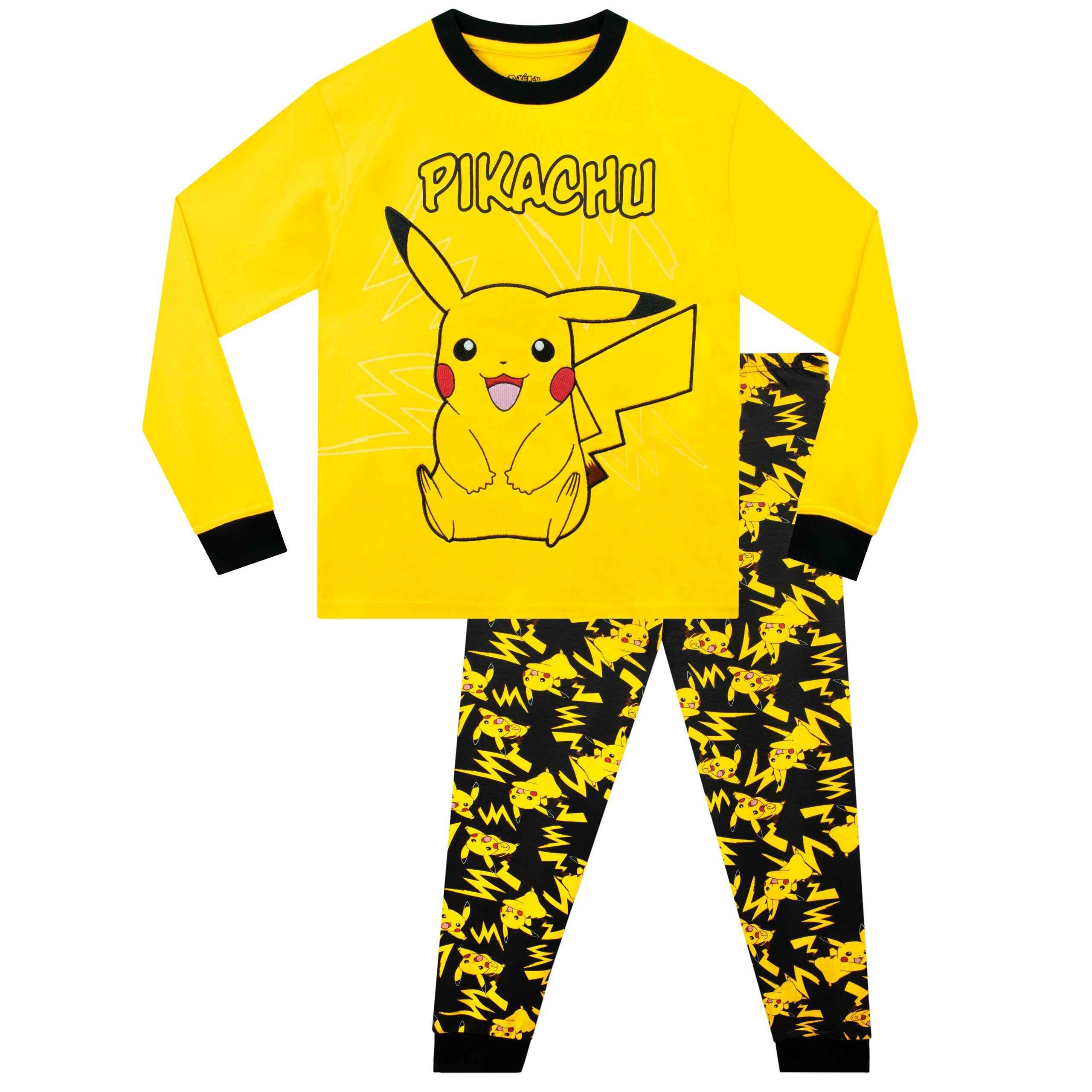 Pokemon Pajamas Pikachu Personnages Enfants Rayés T-Shirts et Pokemon Pajamas Pikachu Personnages Enfants Rayés T-Shirts et