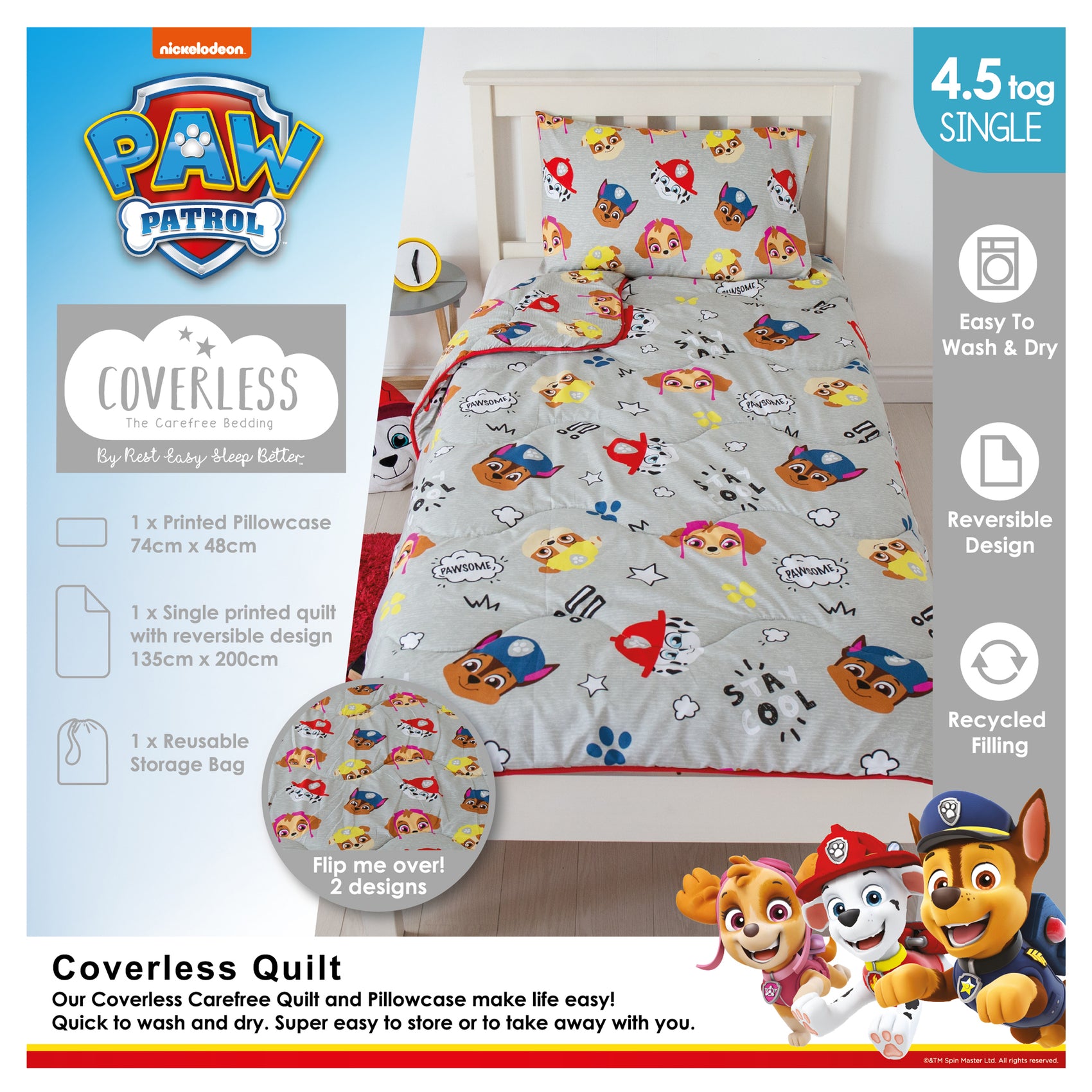 Paw Patrol Bedding Set Kids Official Merchandise