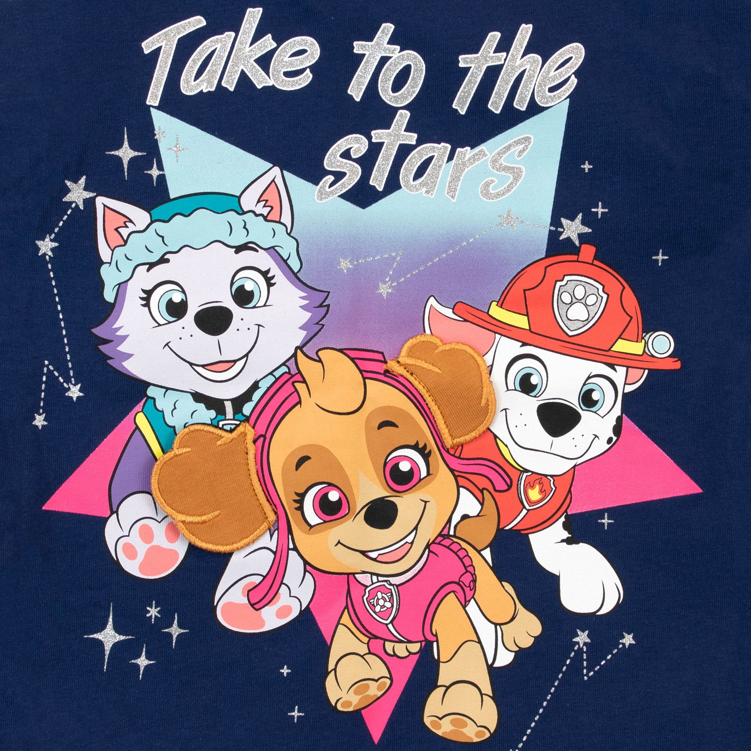 Pyjama Pat'Patrouille Fille Court Rose - Ensemble Avec Chase, Marshall Et Skye - Pyjama Enfant Été Confortable