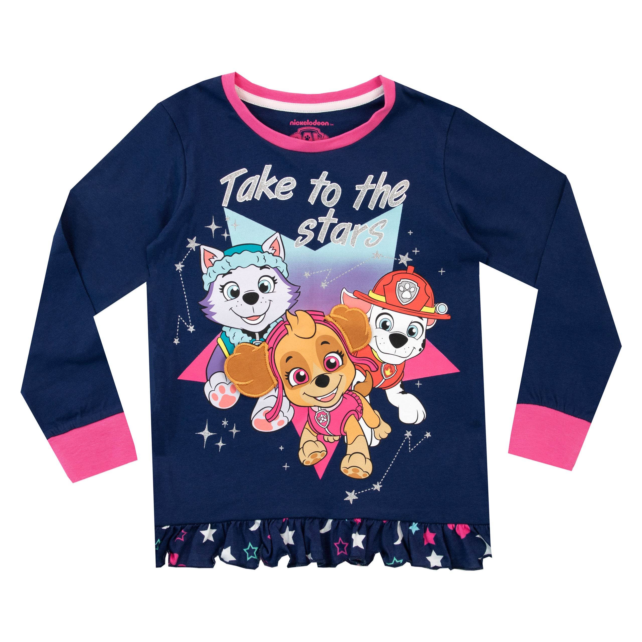 Paw Patrol Pyjama Fille Skye Rose - Ensemble T-Shirt Shorts Pour Enfants Et Toddlers