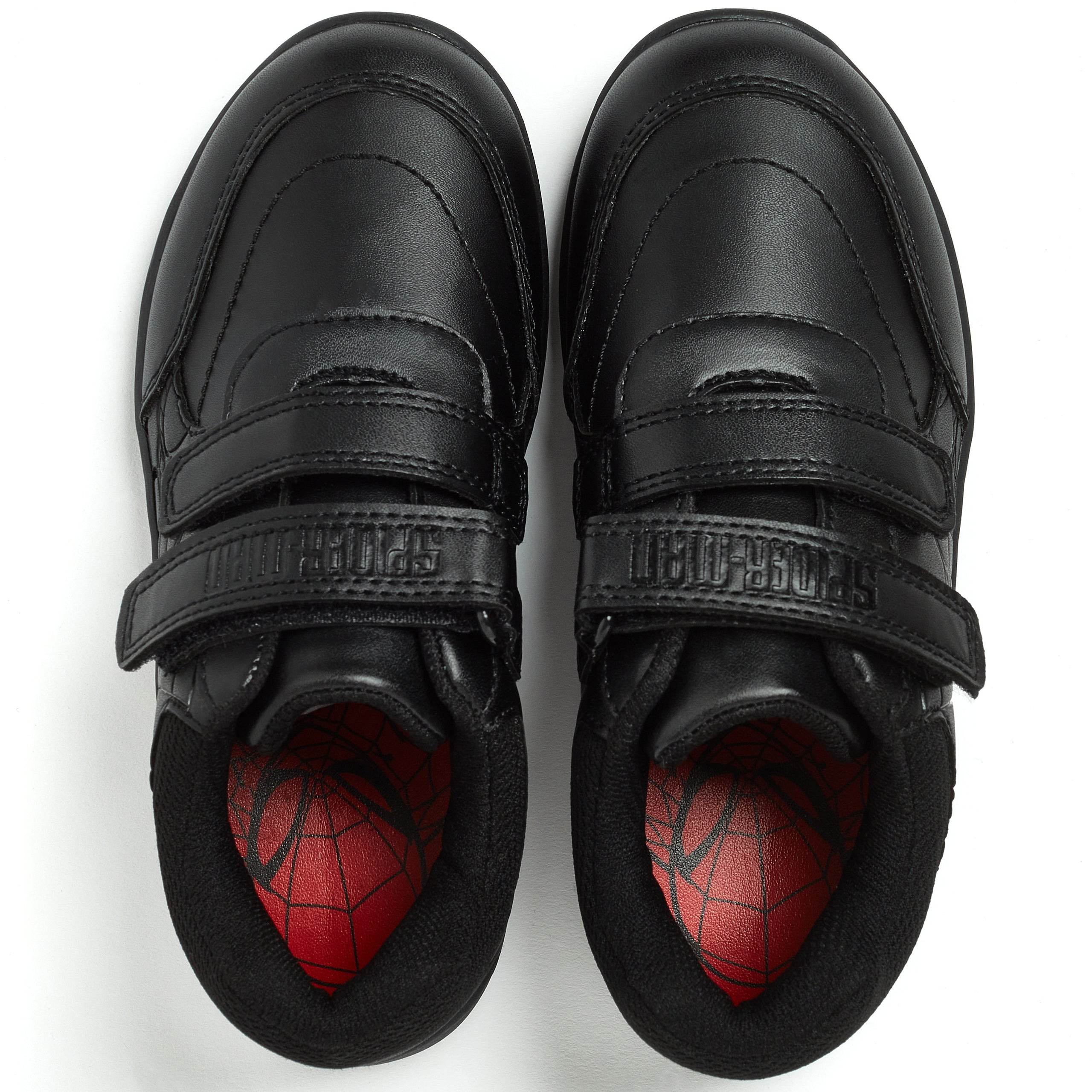 Marvel Spiderman Boys School Shoes Velcro Strap Spidey Sole