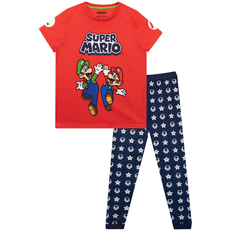 Kids Super Mario Pyjamas Soft Luigi & Mario PJs