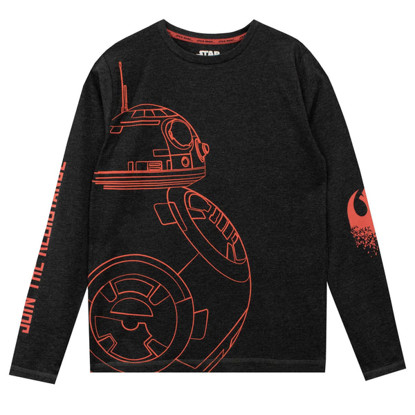 star wars long sleeve dress shirt Star Wars Boys Long Sleeve T Shirt | BB8 T-Shirt