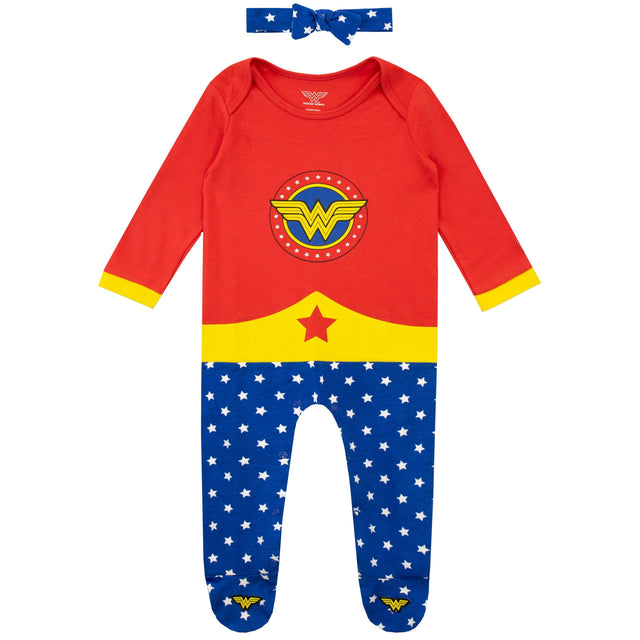 Wonder Woman Baby Sleepsuit and Headband Set - Character.com